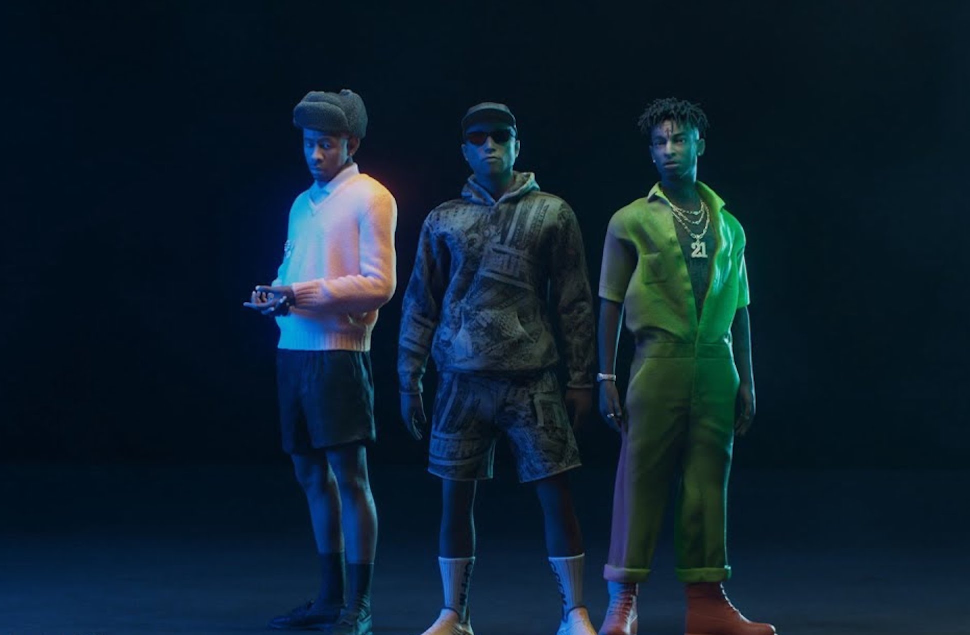 Regardez la vidéo "Cash In Cash Out" de Pharrell, Tyler, the Creator et 21 Savage