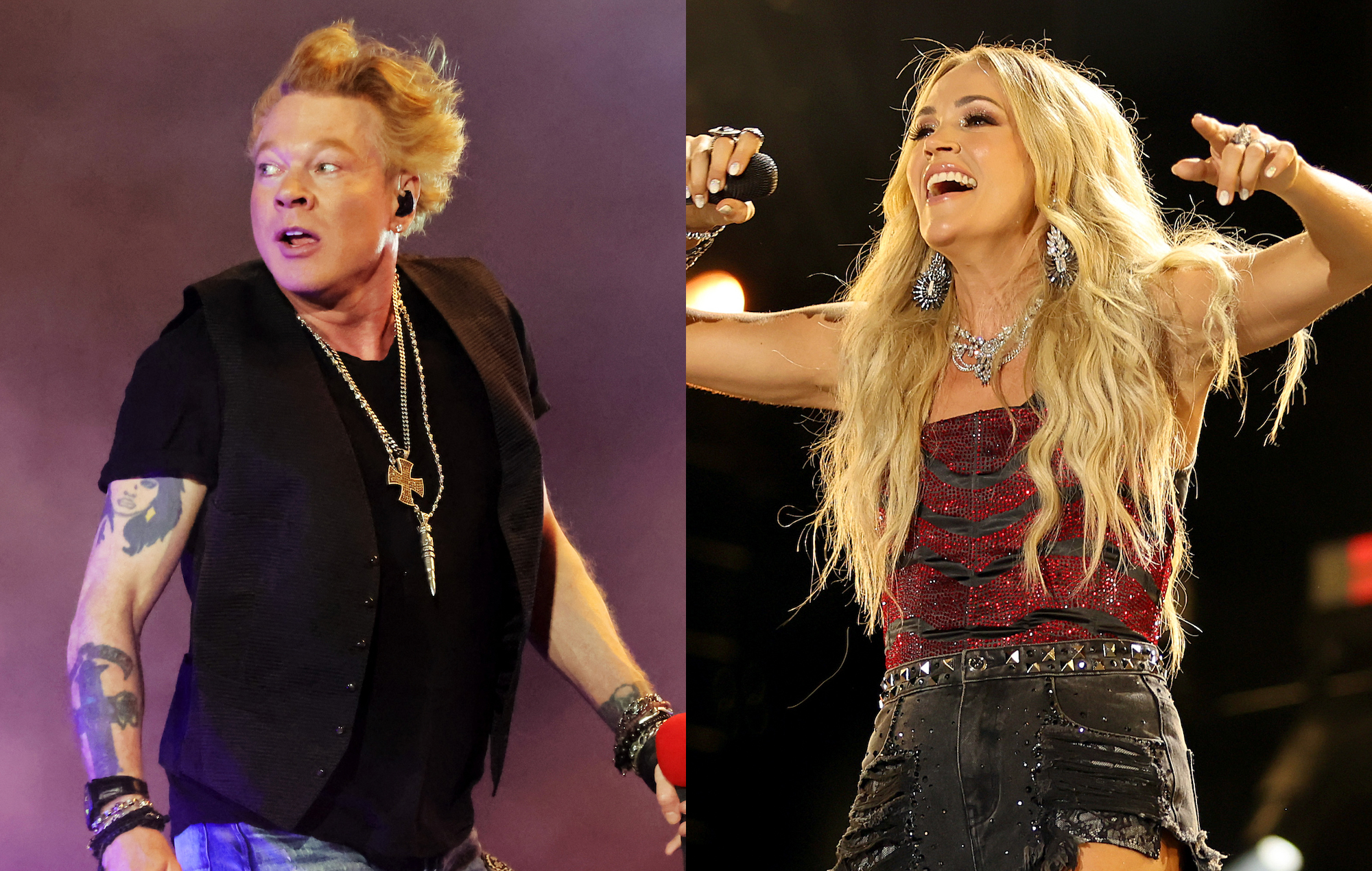 Regardez Guns N' Roses jouer avec Carrie Underwood à Londres