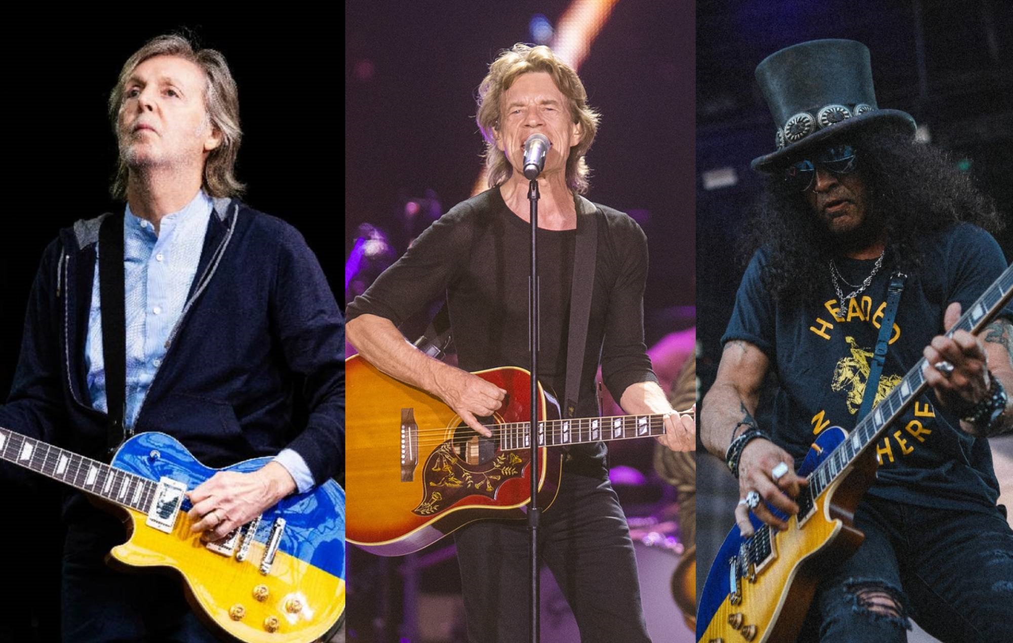 Paul McCartney, les Rolling Stones et bien d'autres mettent aux enchères des guitares Gibson