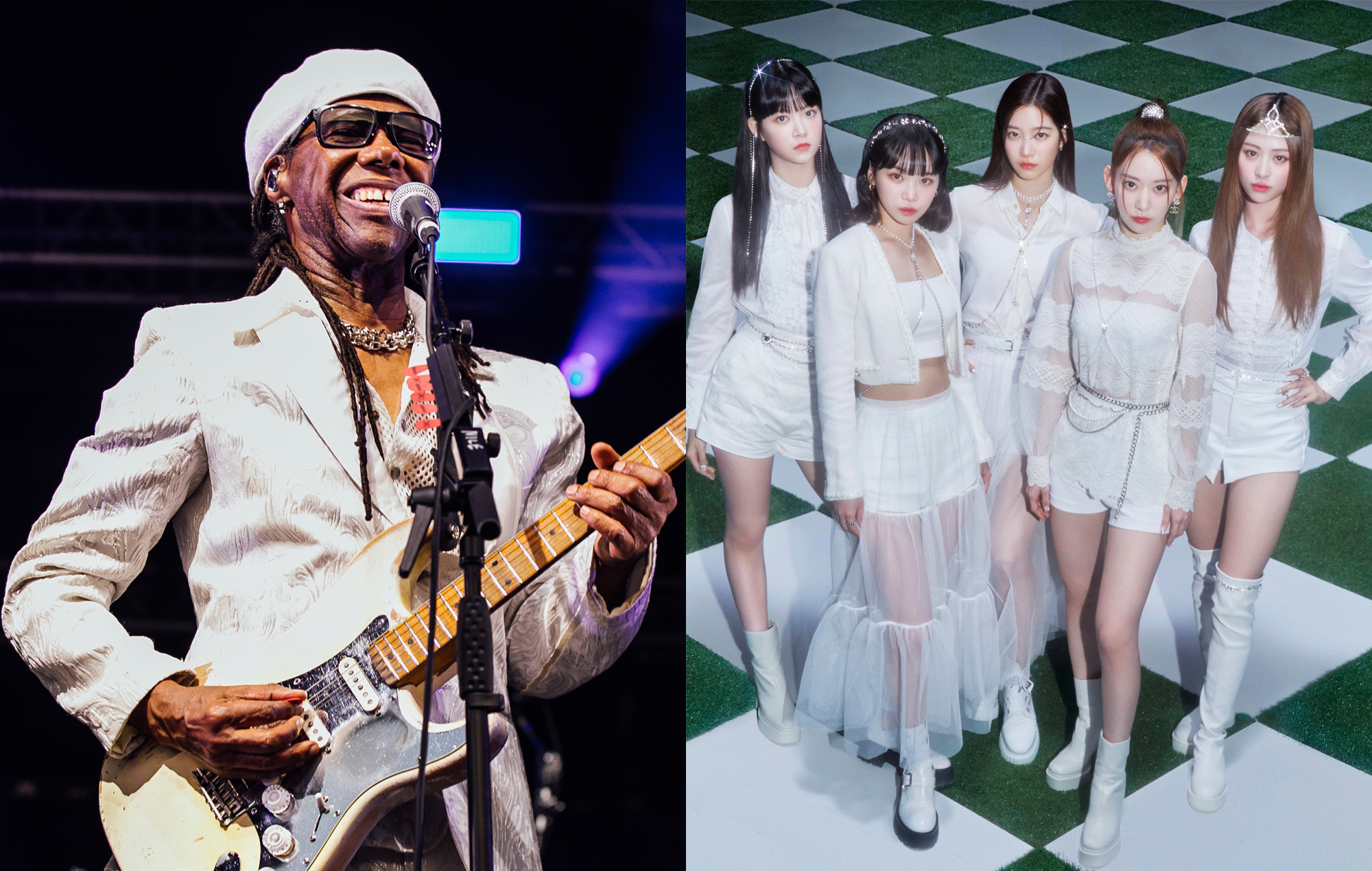 Regardez LE SSERAFIM rencontrer Nile Rodgers pour la première fois