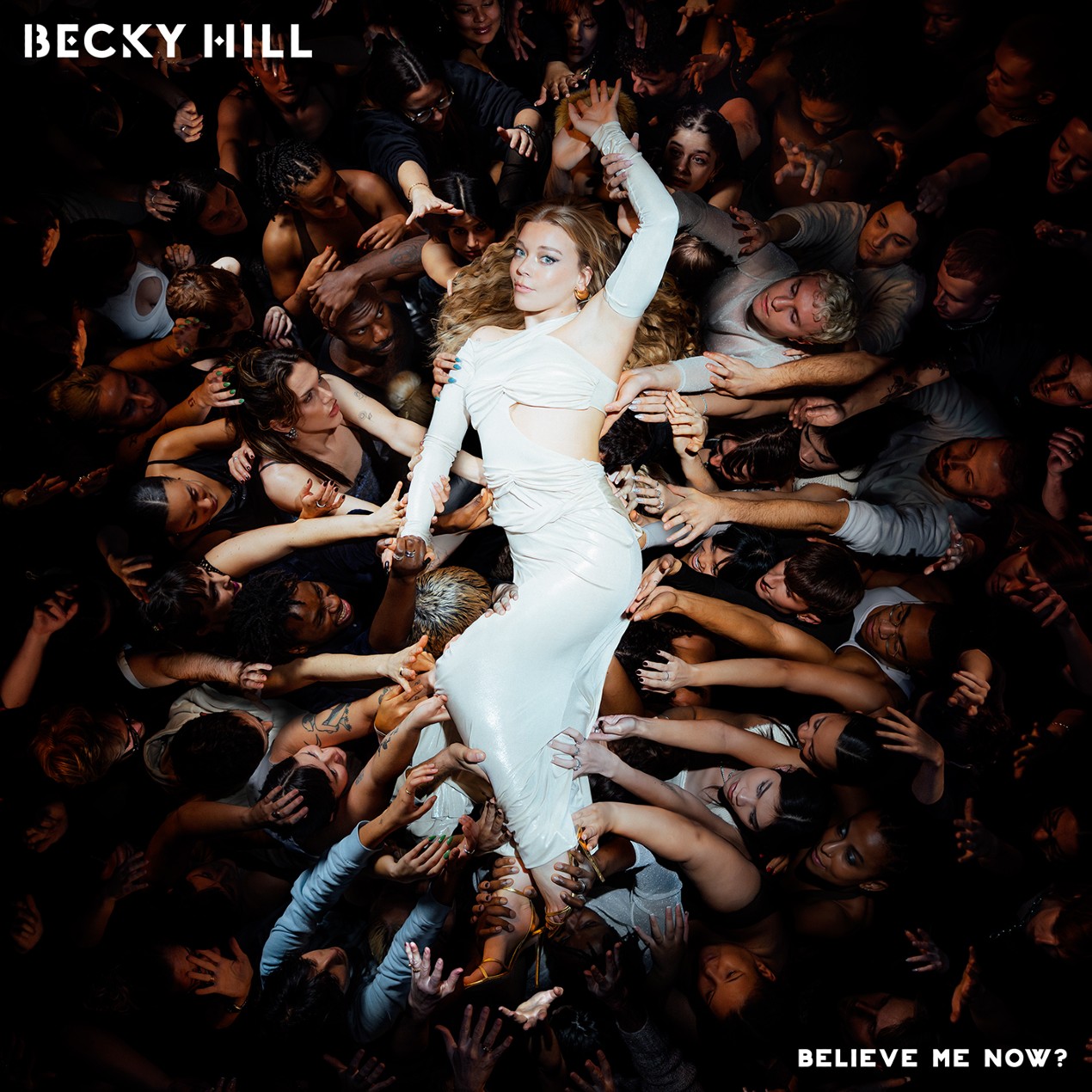 Becky Hill « Croyez-moi maintenant ? »  pochette d'album. 