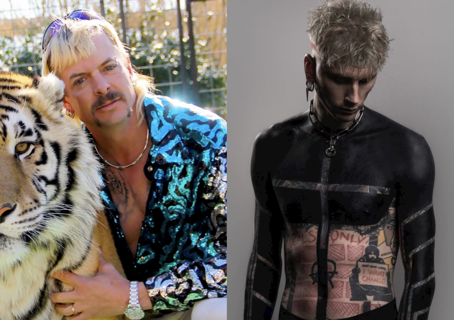La star de "Tiger King", Joe Exotic, frappe Machine Gun Kelly