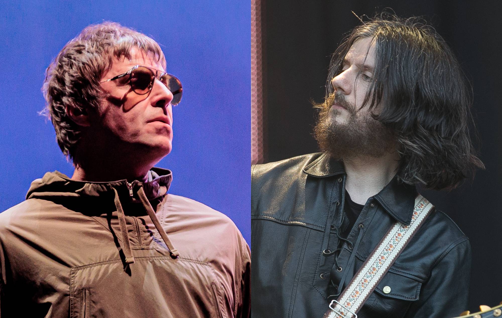 Liam Gallagher et John Squire s'affrontent lors de la journée du derby de Manchester