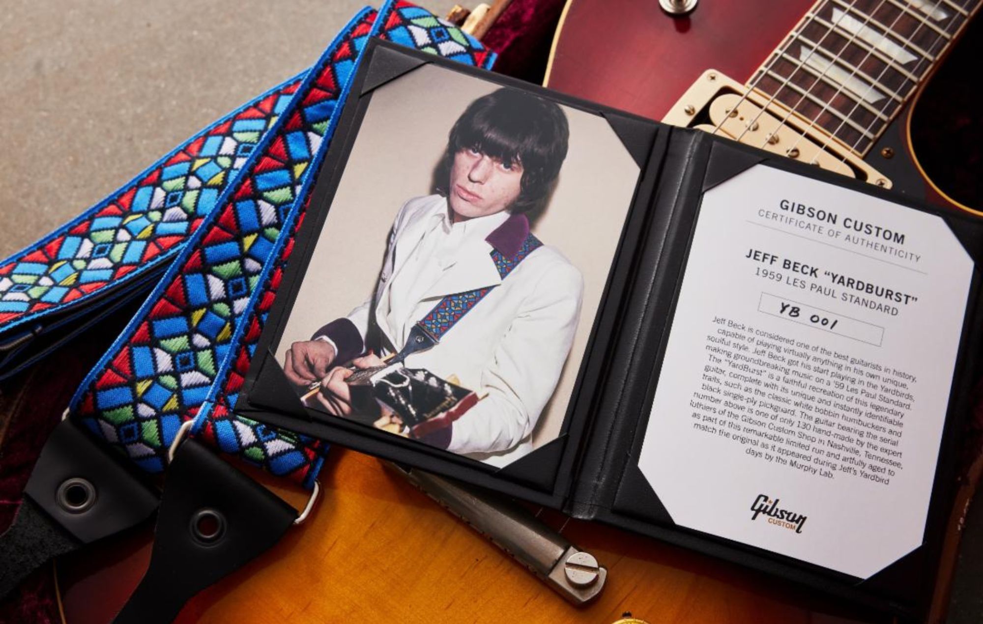Certificat « YardBurst » de Jeff Beck Gibson