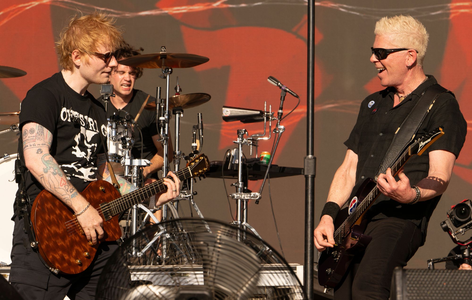 Ed Sheeran se produit avec The Offspring au BottleRock Napa Valley 2024.