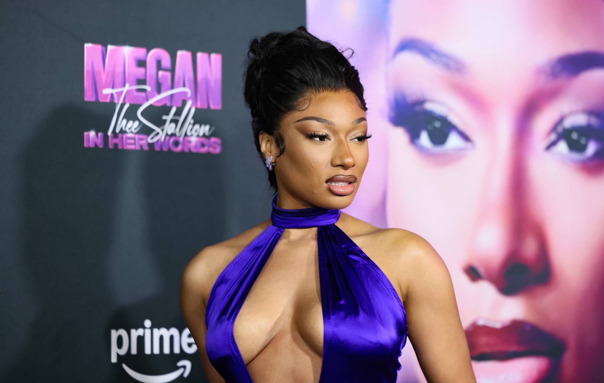 Megan Thee Stallion assiste à la première d'Amazon Prime Video" Megan Thee Stallion : dans ses mots" au TCL Chinese Theatre le 30 octobre 2024 à Hollywood, Californie. (Photo de Rodin Eckenroth/WireImage)