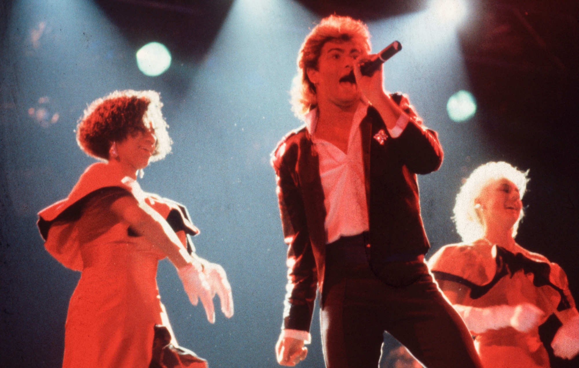George Michael avec Pepsi et Shirlie de Wham ! en 1984