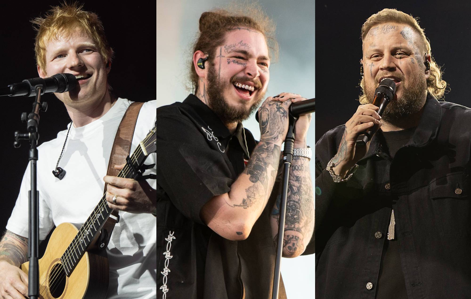 Regardez Ed Sheeran et Jelly Roll Rejoignez Post Malone alors qu'il ferme Coachella 2025