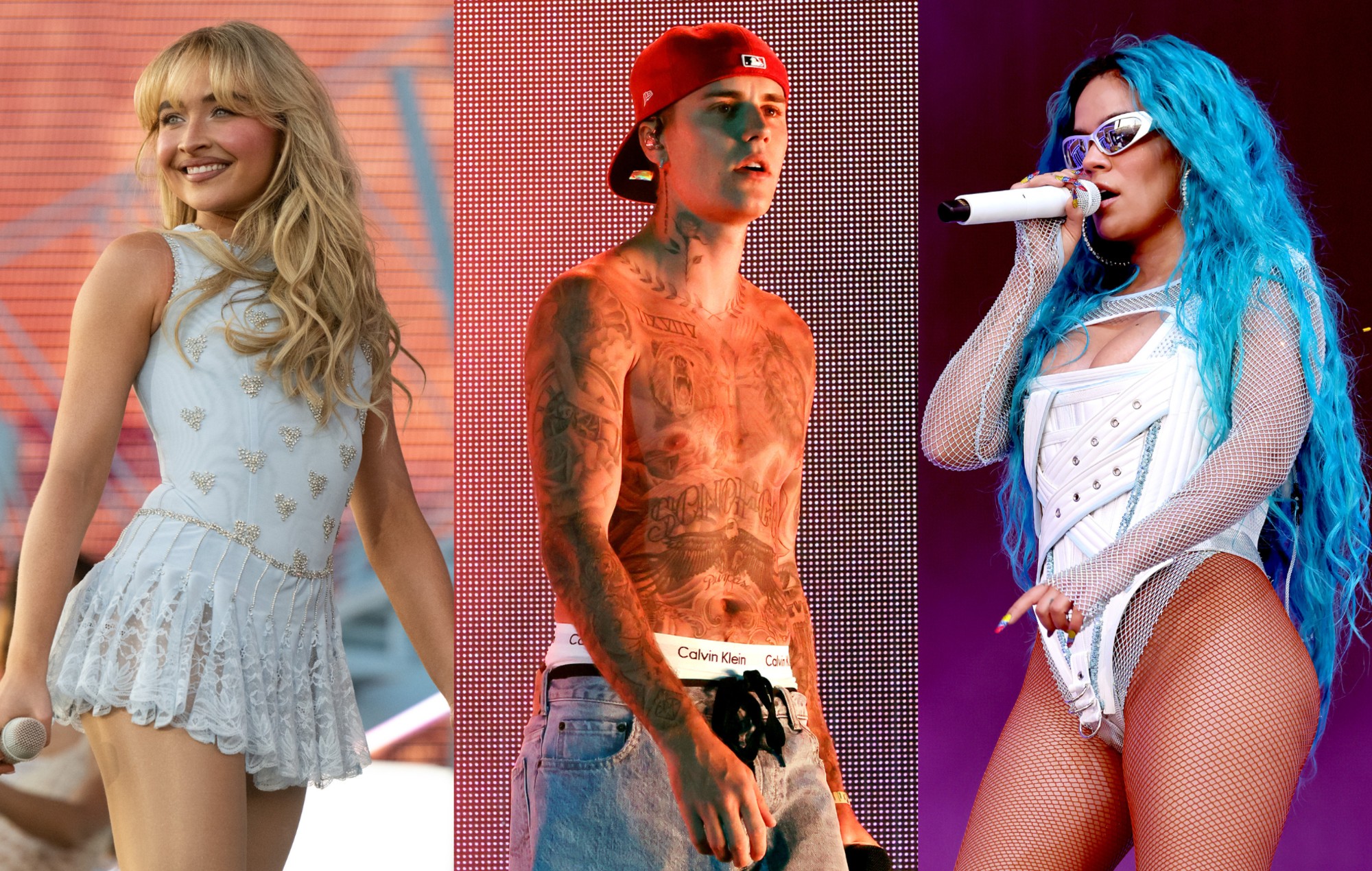Sabrina Carpenter, Justin Bieber et Karol G à la une des journaux