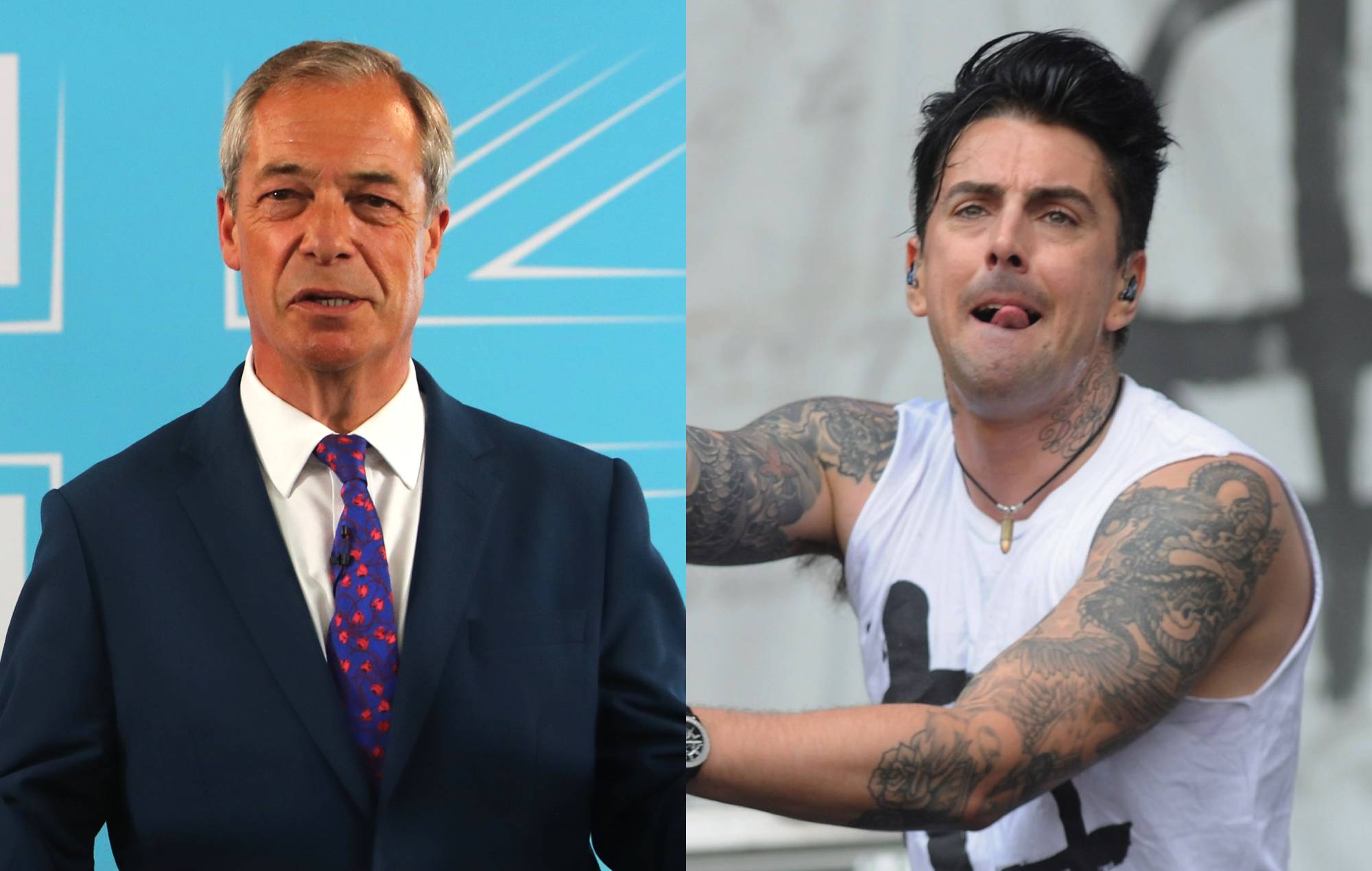 Nigel Farage a été amené à rendre hommage au défunt chanteur pédophile et humilié des Lostprophets, Ian Watkins, sur Cameo