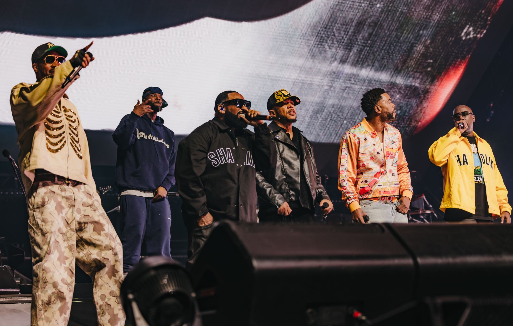 Le Wu-Tang Clan en direct. Crédit : Caley Hanse