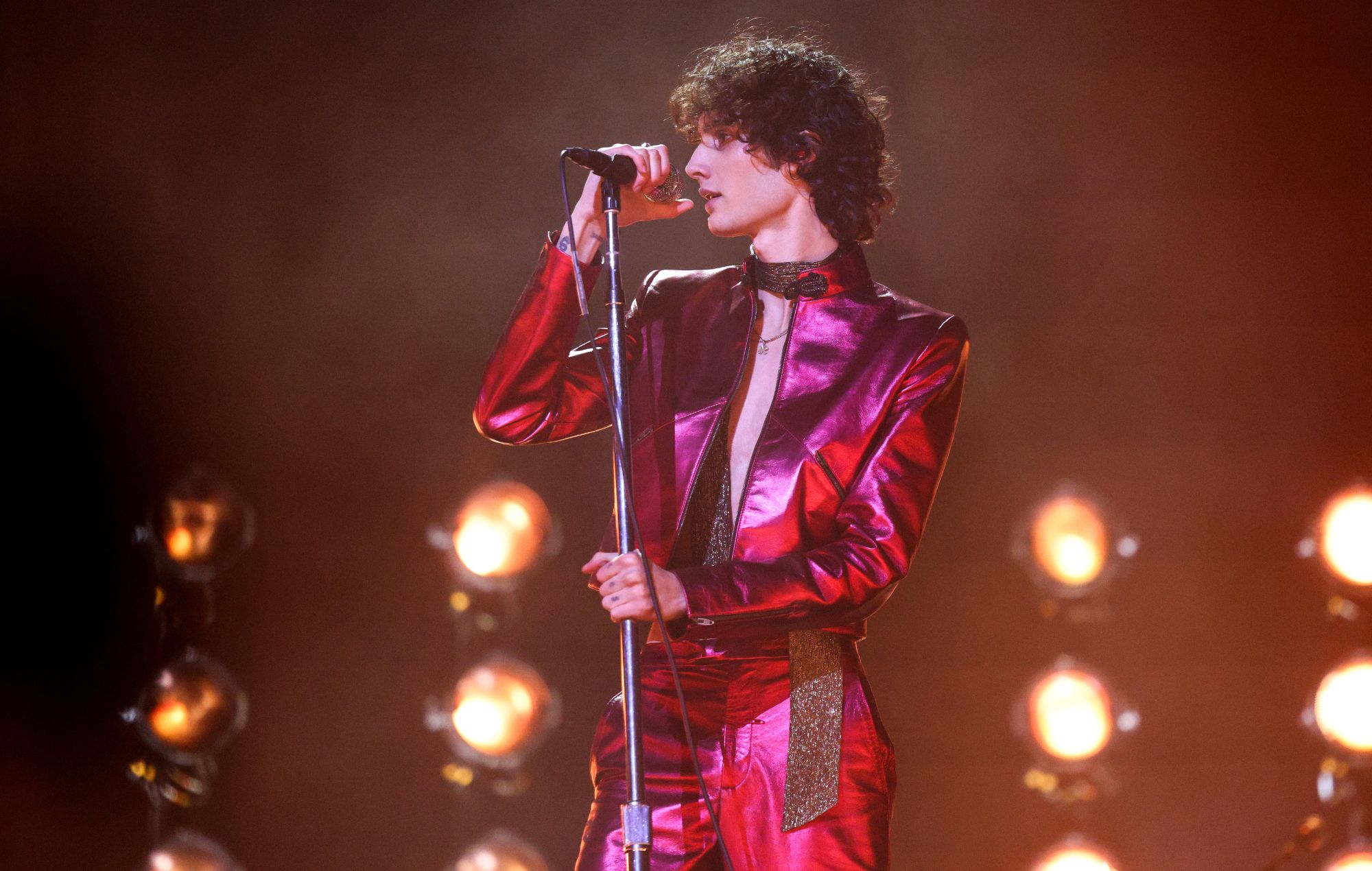 Sombr performs on stage during The BRIT Awards 2026