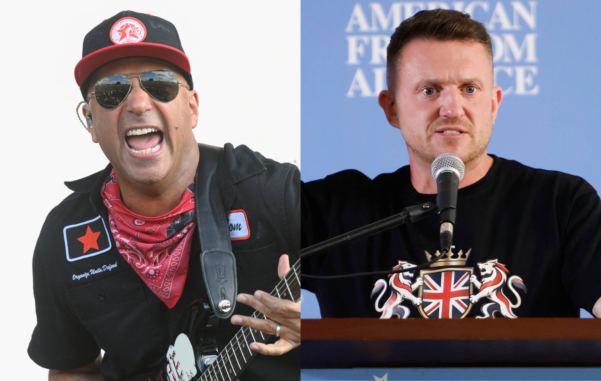 Tom Morello partage un message pour Tommy Robinson lors du téléchargement 2026