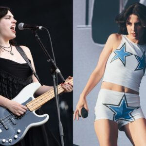 Regardez Julia Cumming de Tournesol Bean intervenir à la basse pour Wolf Alice alors qu'ils soutiennent Olivia Rodrigo lors de leur tournée aux États-Unis.
